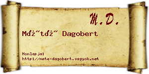 Máté Dagobert névjegykártya